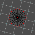 75° Circle Vertices